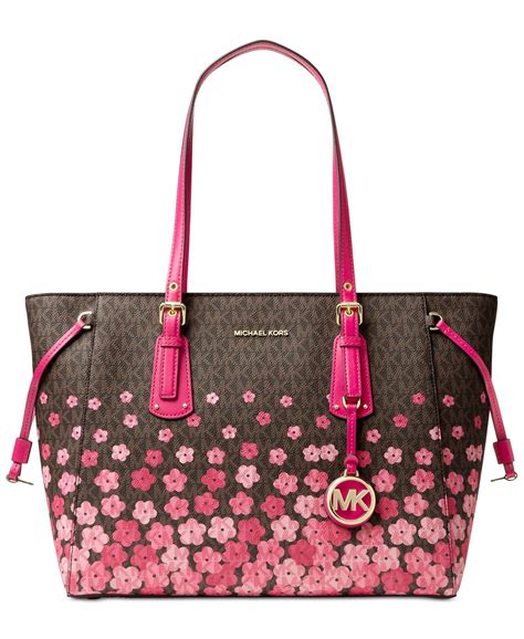 peach michael kors bag|michael kors white floral bag.